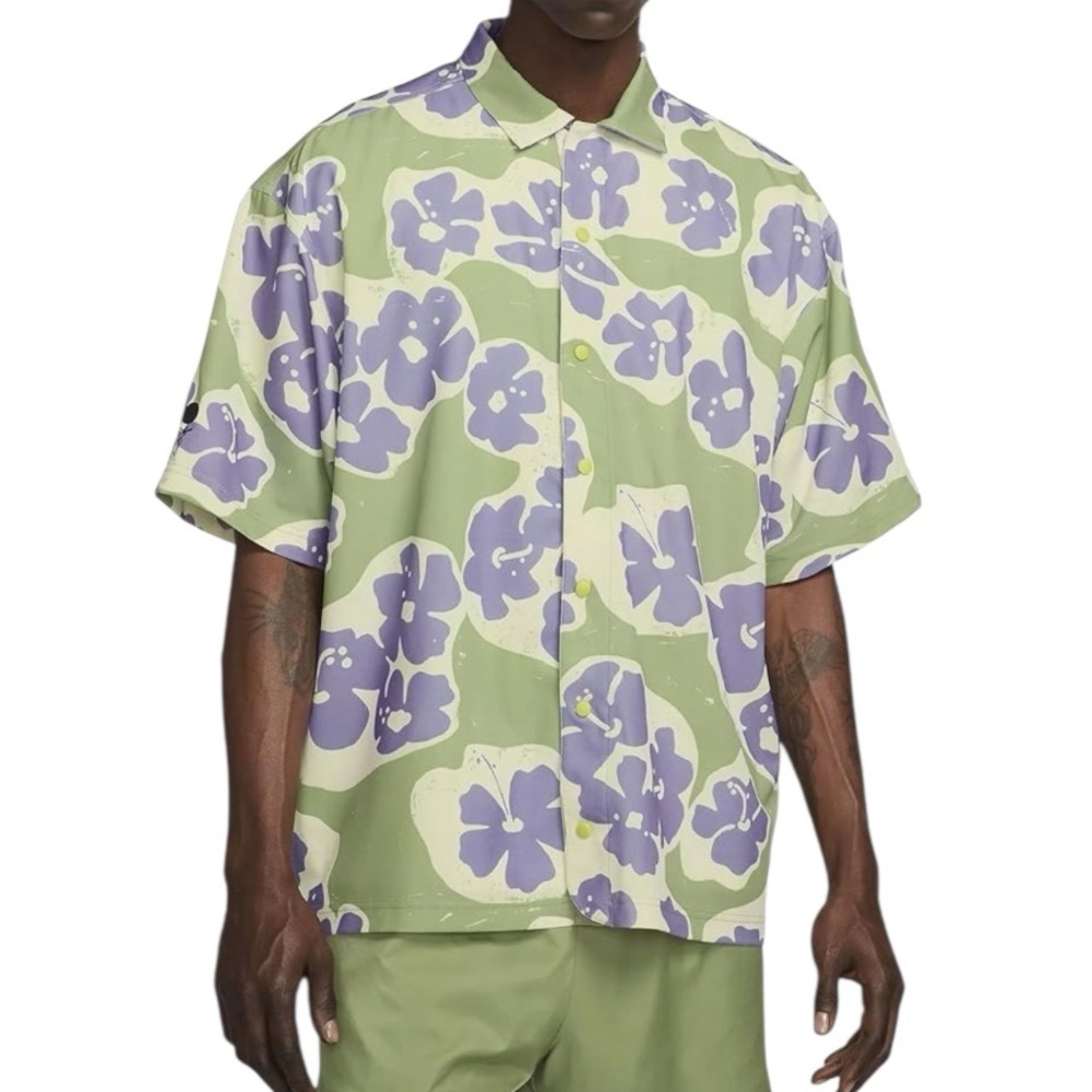 Nike Uphoria Project Mesh Short Sleeve Shirt SZ Men's L Green&Purple NEW